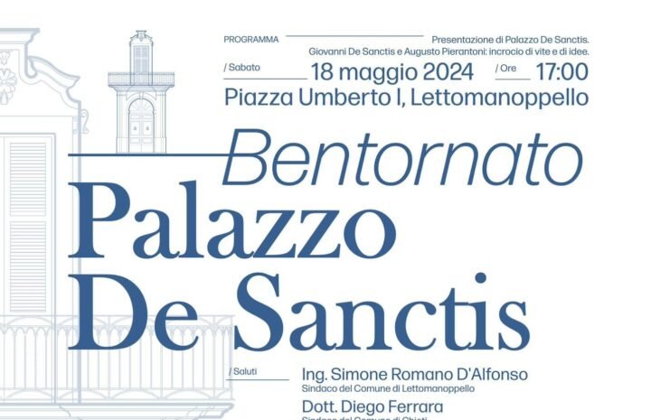 Bentornato Palazzo De Sanctis 18 Maggio 2024