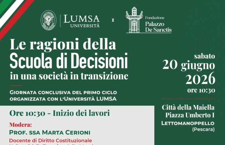 Sabato 20 giugno: La Scuola di Decisioni – diploma per i primi 23 corsisti