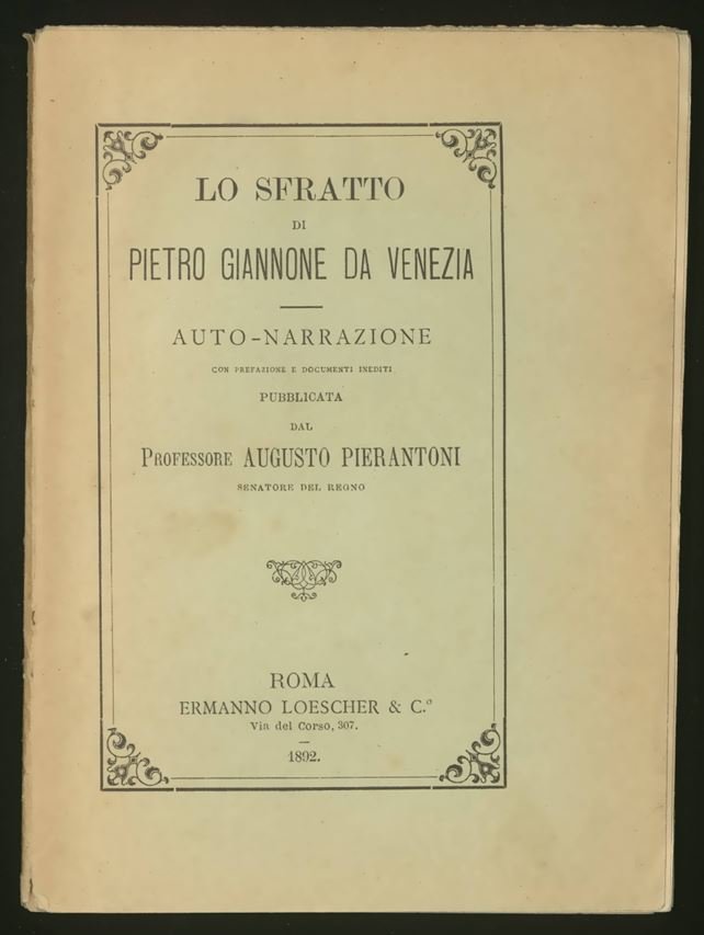 Lo sfratto di Pietro Giannone da Venezia